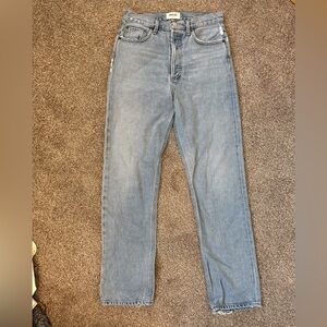 Agolde Women's Light Blue Straight Leg Jeans